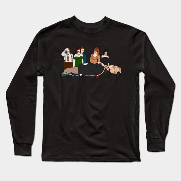 In the Billiard Room Long Sleeve T-Shirt by thecompassrose